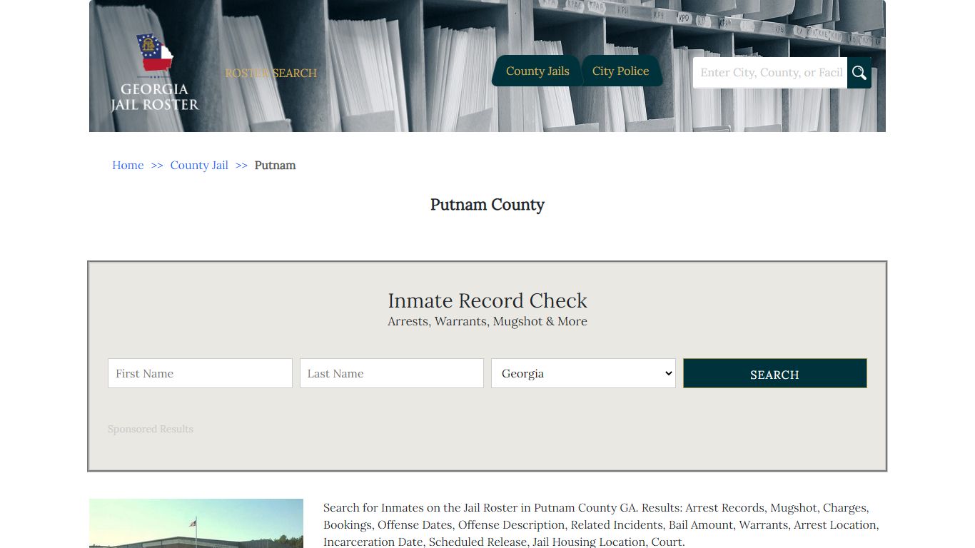 Putnam County | Georgia Jail Inmate Search