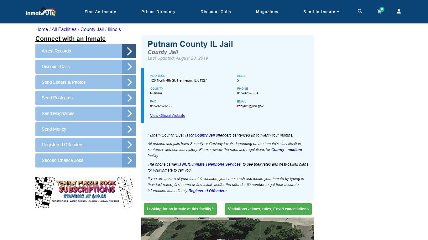 Putnam County IL Jail - Inmate Locator - Hennepin, IL