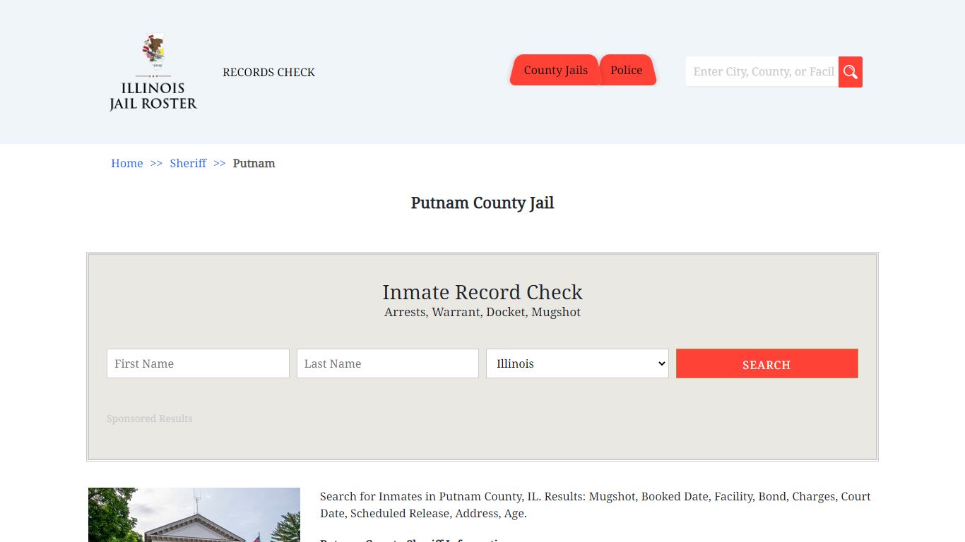Putnam County Jail | Jail Roster Search