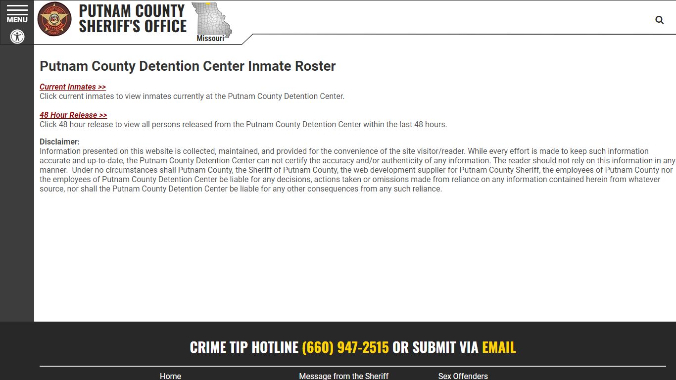 Roster Choose - Putnam County MO Sheriff's Office