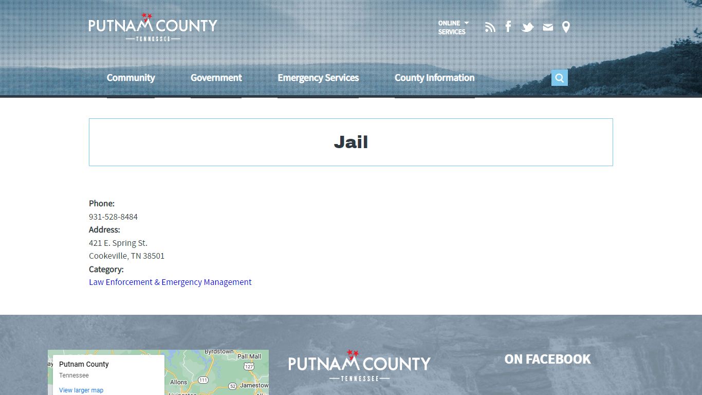 Jail | Putnam County TN