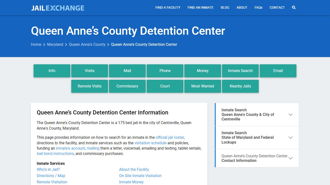Queen Anne’s County Detention Center - Jail Exchange