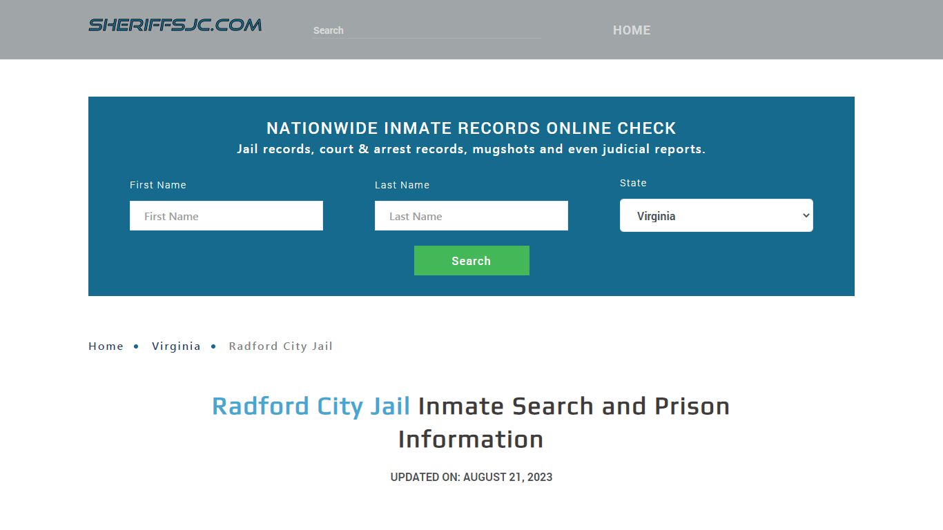 Radford City Jail Inmate Search, Visitation, Phone no. & Mailing ...
