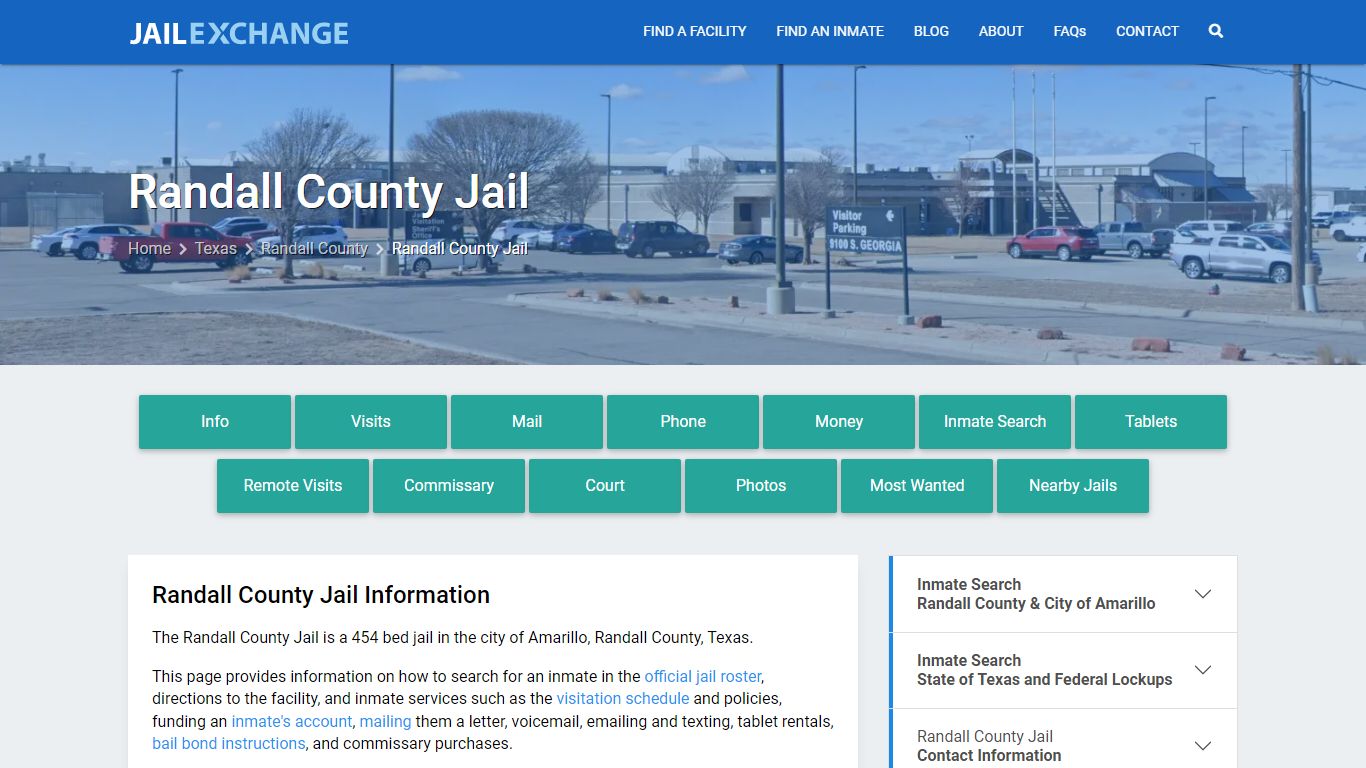 Randall County Jail, TX Inmate Search, Information