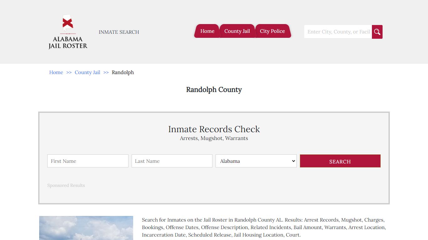 Randolph County | Alabama Jail Inmate Search