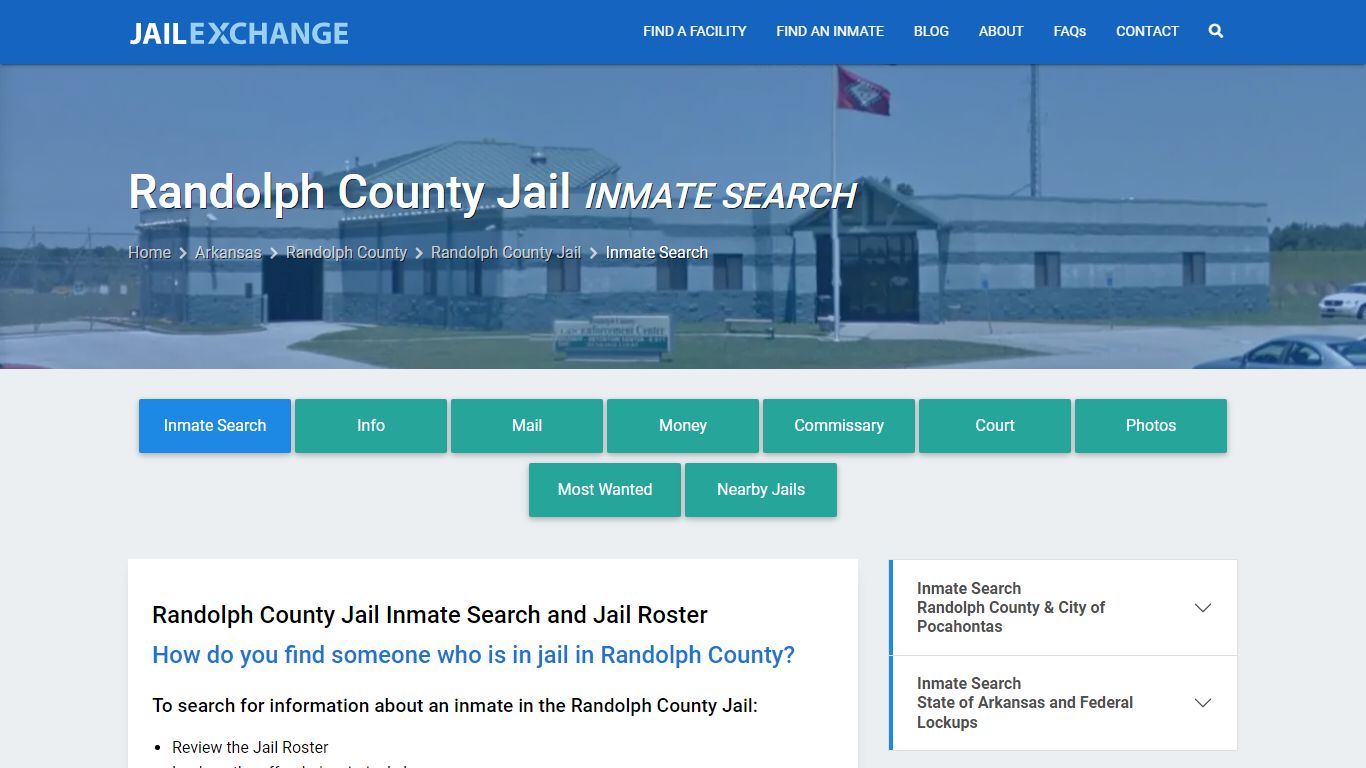 Inmate Search: Roster & Mugshots - Randolph County Jail, AR