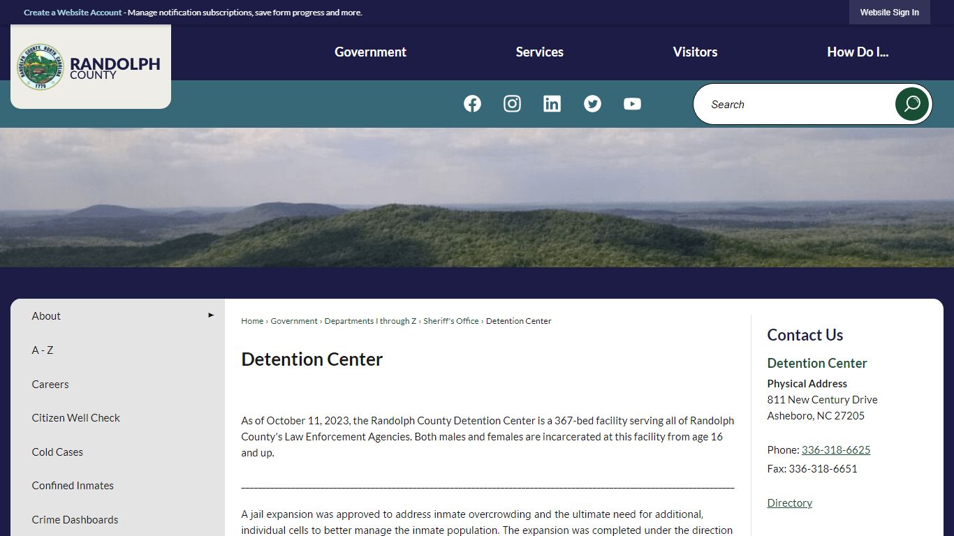 Detention Center | Randolph County, NC