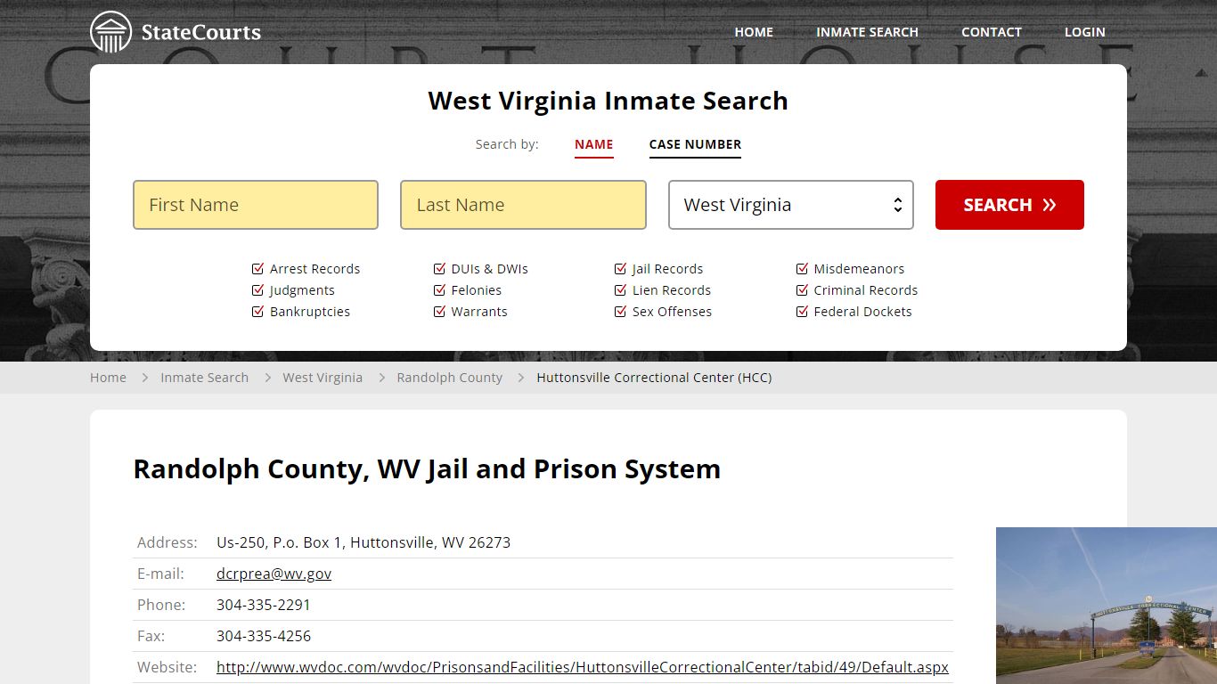 Randolph County, WV Jail and Prison System - State Courts