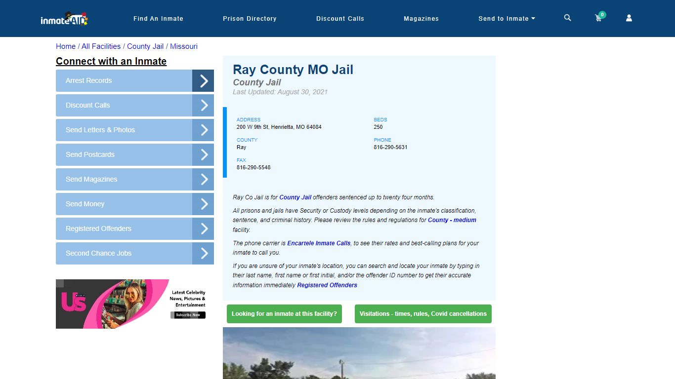 Ray County MO Jail - Inmate Locator - Henrietta, MO