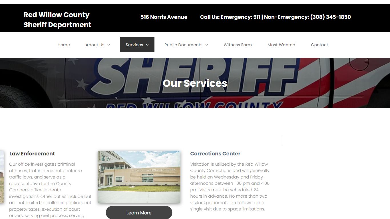 Services | Red Willow County Sheriff