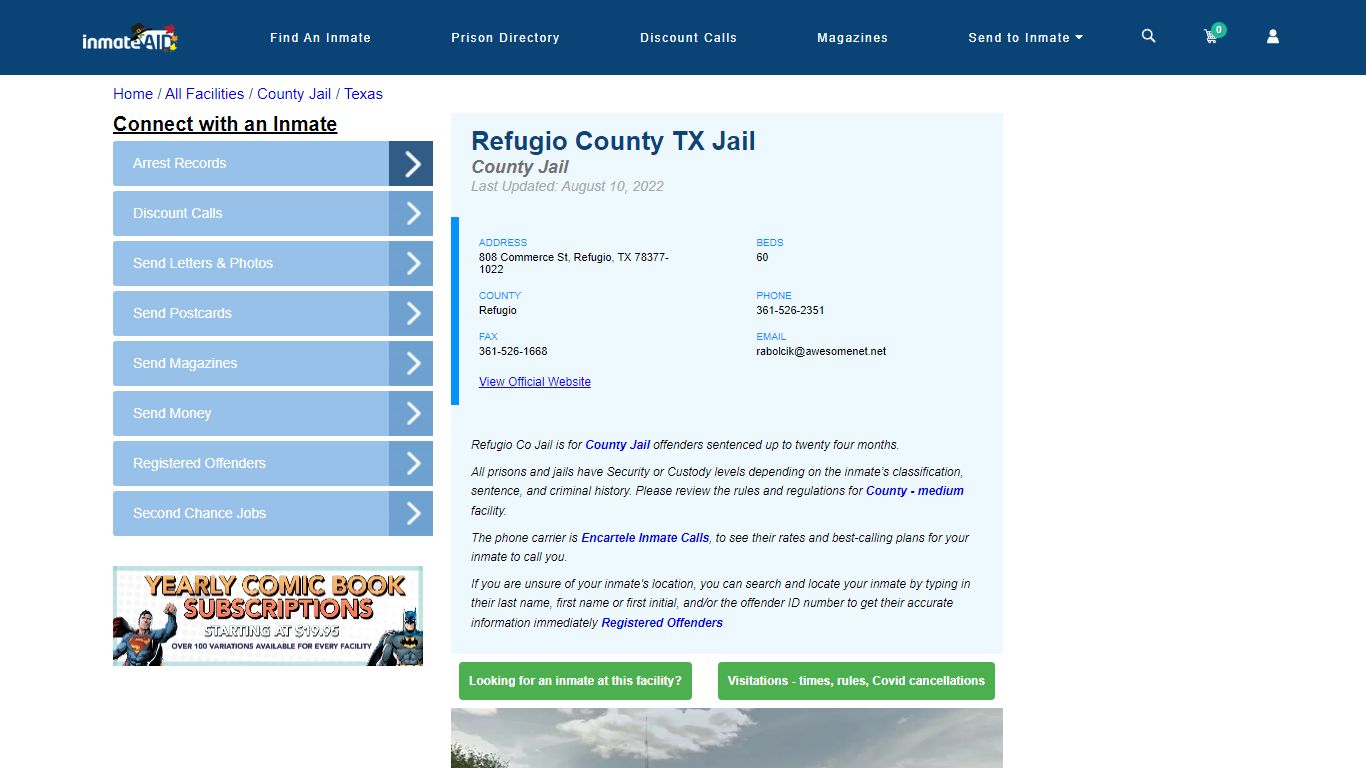 Refugio County TX Jail - Inmate Locator - Refugio, TX