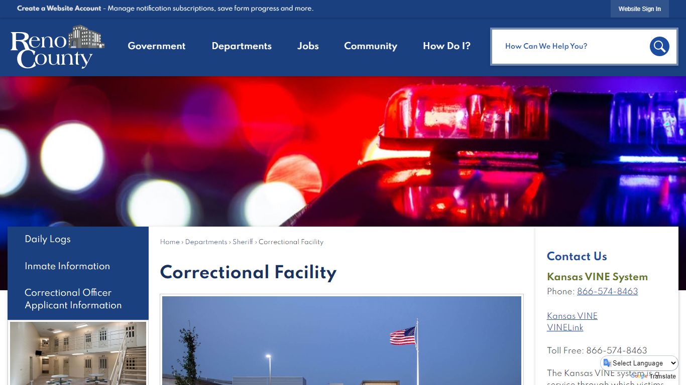 Correctional Facility | Reno County, KS - Official Website