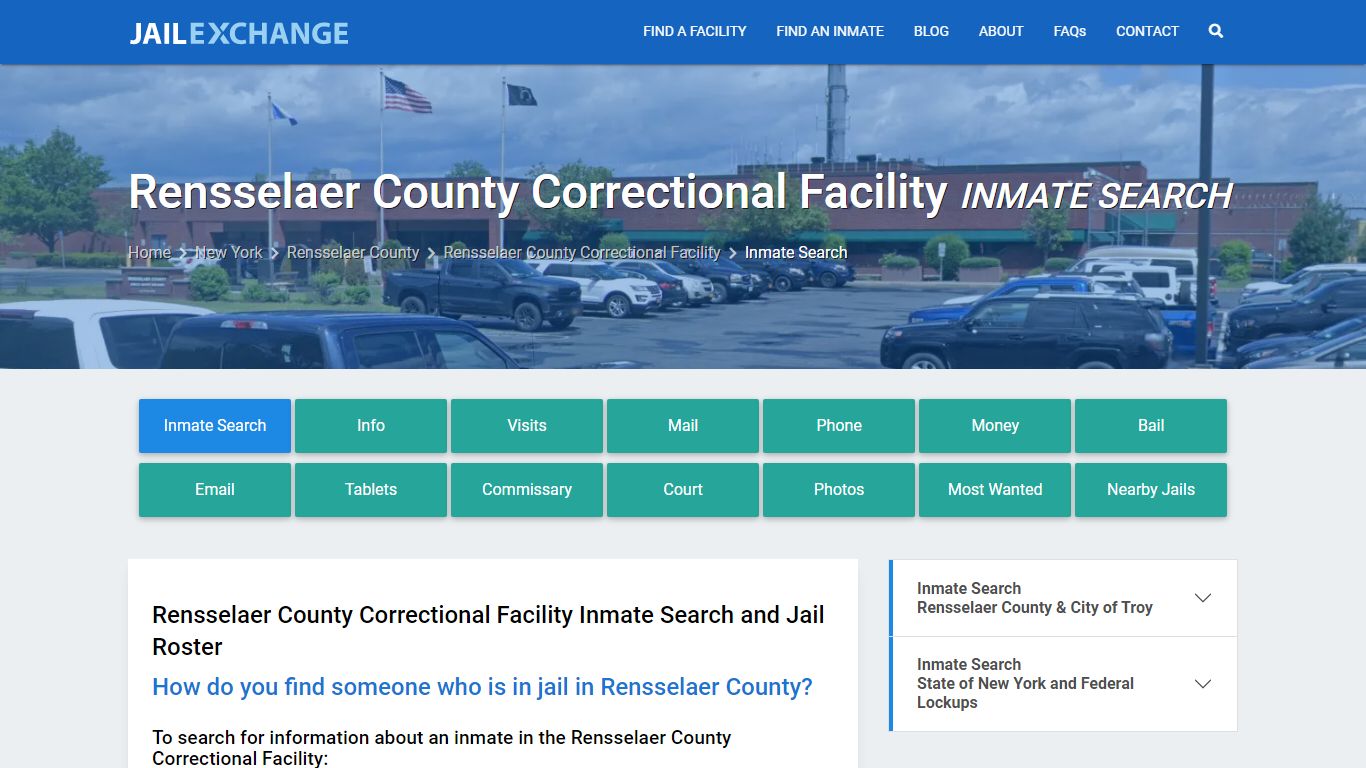 Rensselaer County Correctional Facility Inmate Search - Jail Exchange