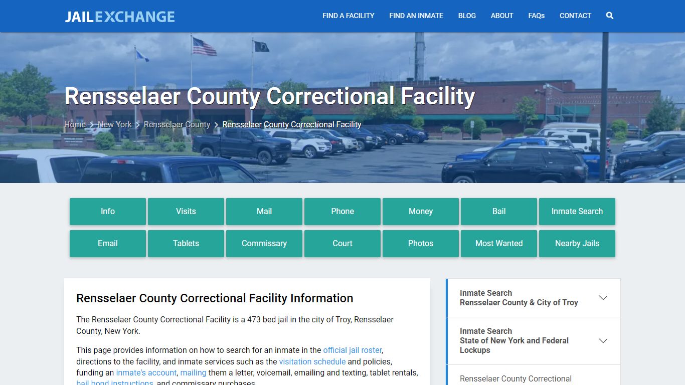 Rensselaer County Correctional Facility, NY Inmate Search, Information