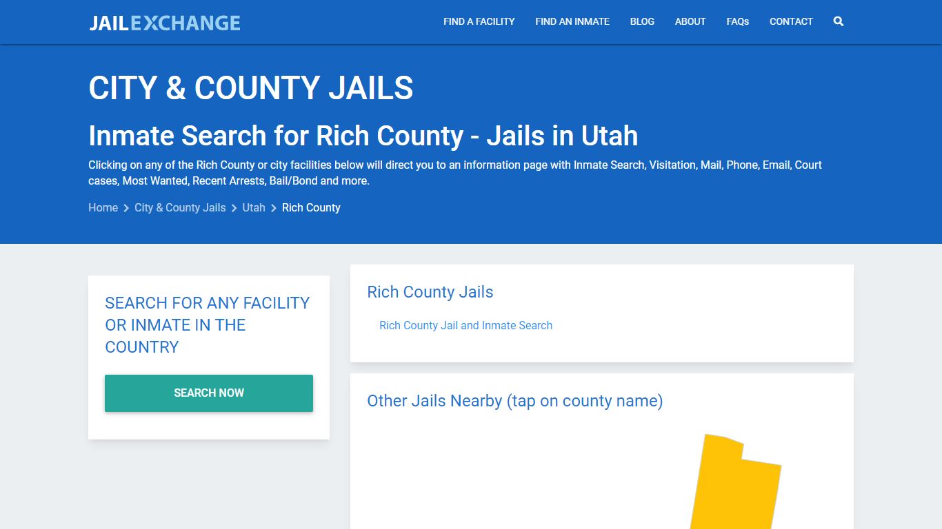 Inmate Search for Rich County | Jails in Utah - Jail Exchange