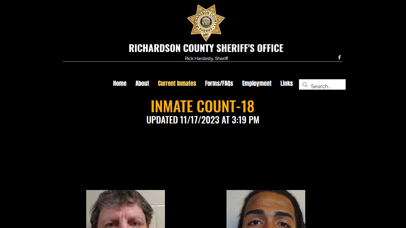 Current Inmates | Richardson County Sheriff's Office - RCSO