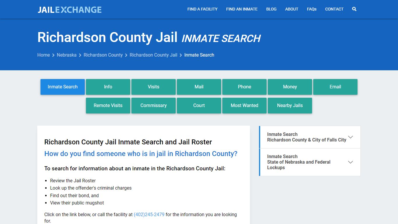Inmate Search: Roster & Mugshots - Richardson County Jail, NE