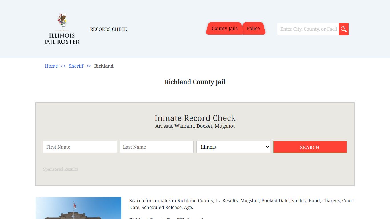 Richland County Jail | Jail Roster Search