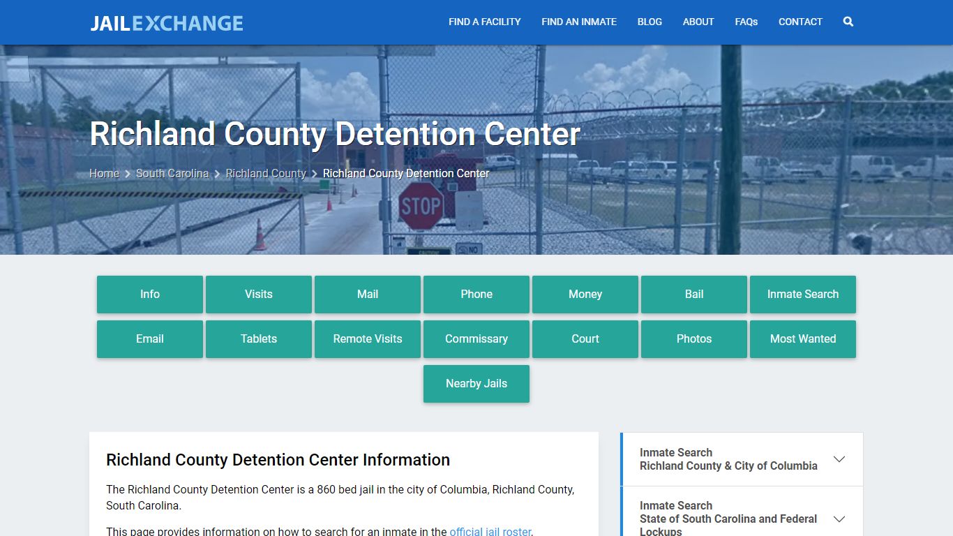 Richland County Detention Center, SC Inmate Search, Information