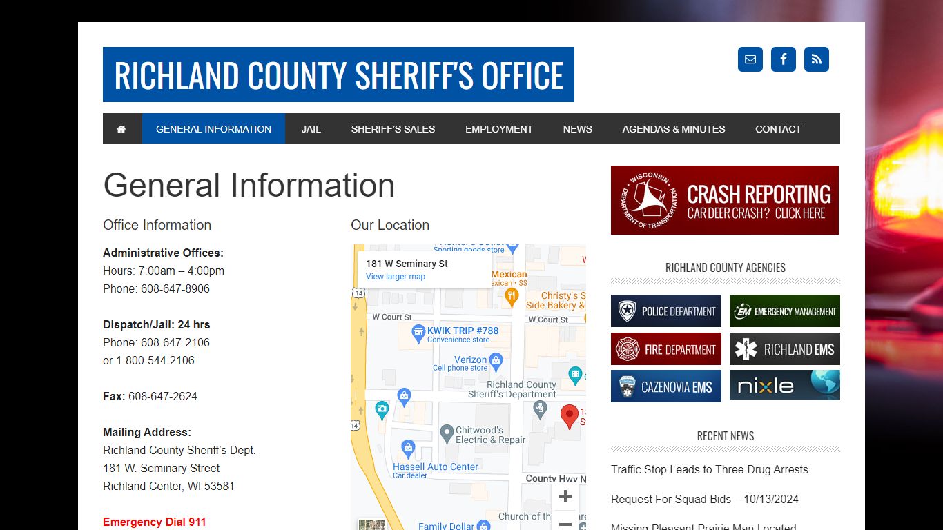 General Information - Richland County Sheriff's Office