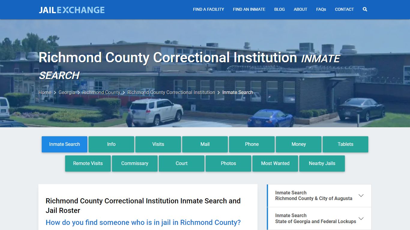 Richmond County Correctional Institution Inmate Search - Jail Exchange