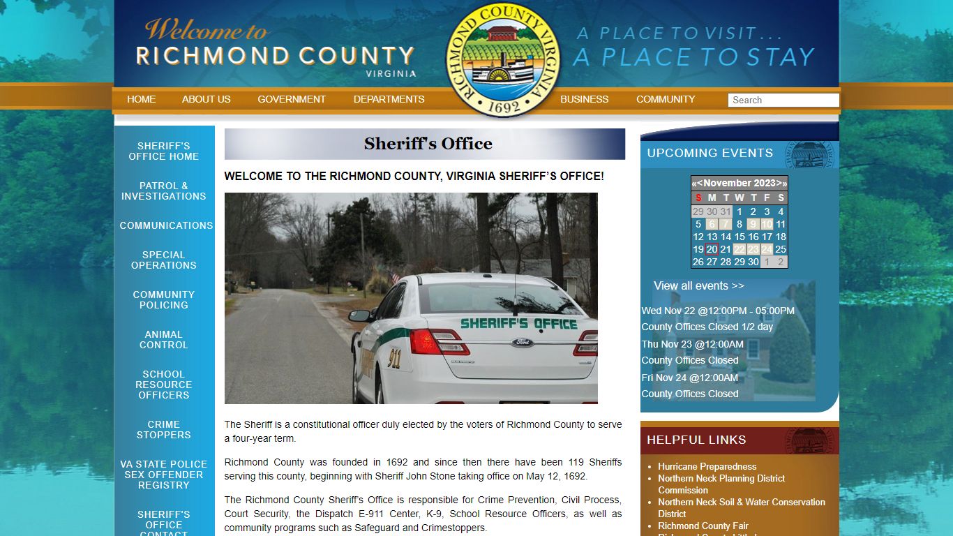 Richmond County VA | Sheriff's Office