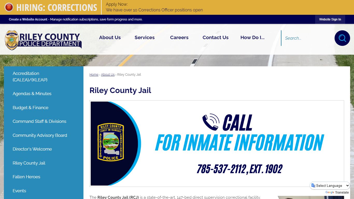 Riley County Jail | Riley County Police Department, KS