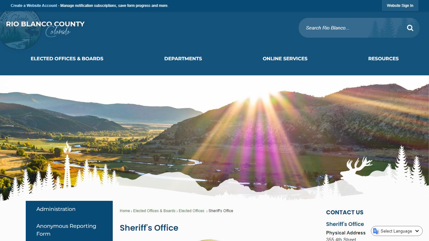Sheriff's Office | Rio Blanco County, CO