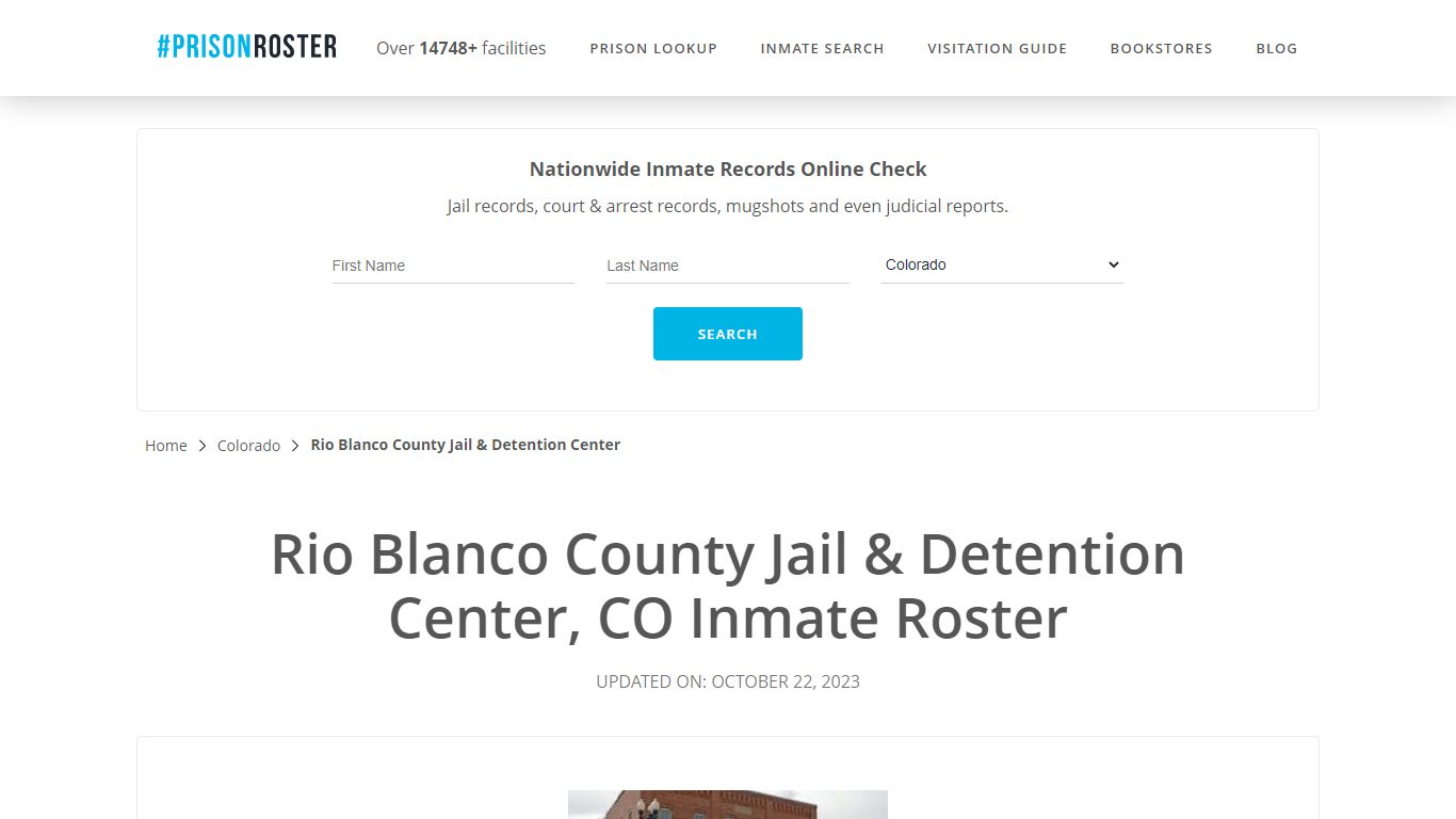 Rio Blanco County Jail & Detention Center, CO Inmate Roster - Prisonroster