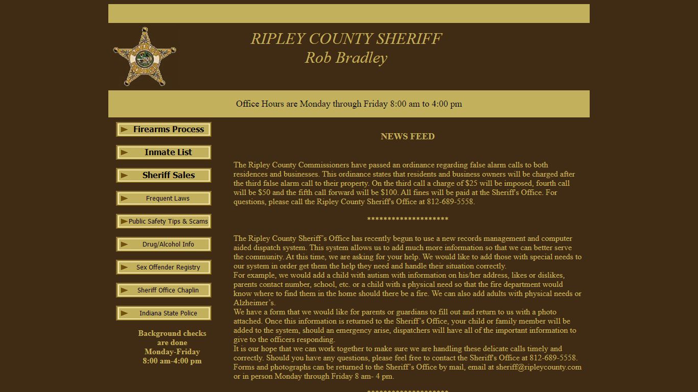 Ripley County Sheriff - Indiana