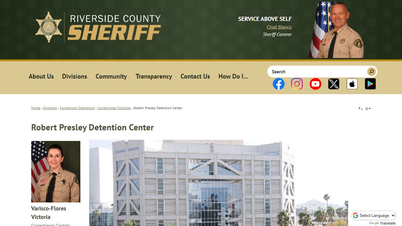 Robert Presley Detention Center | Riverside County Sheriff, CA