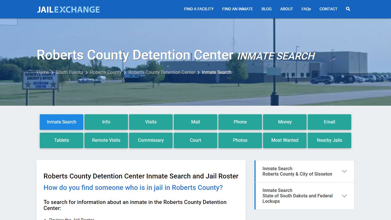 Roberts County Detention Center Inmate Search - Jail Exchange