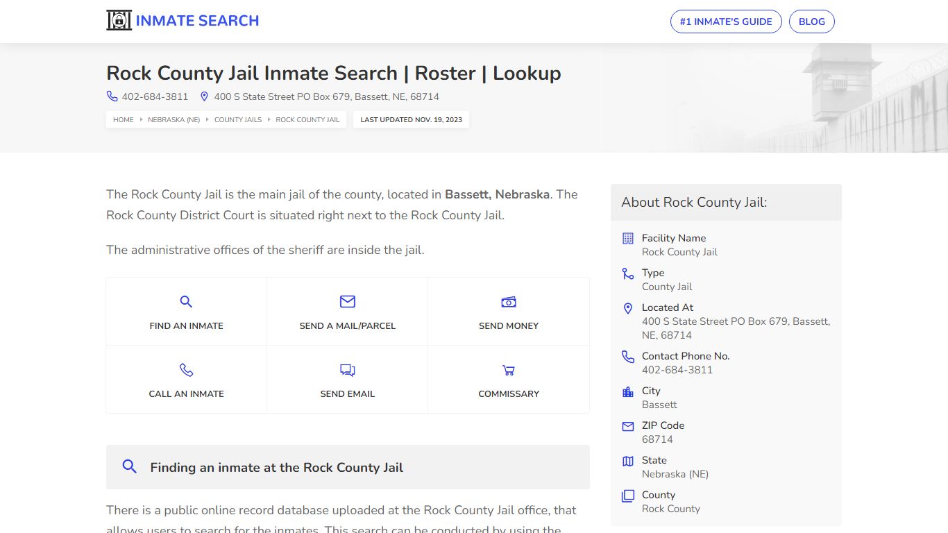 Rock County Jail Inmate Search | Roster | Lookup