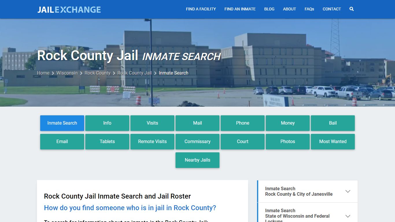 Inmate Search: Roster & Mugshots - Rock County Jail, WI