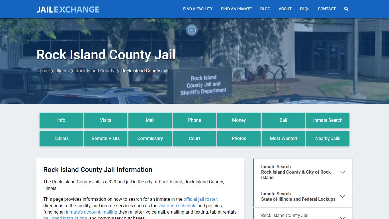 Rock Island County Jail, IL Inmate Search, Information
