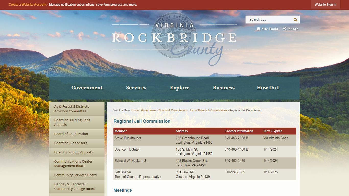Regional Jail Commission | Rockbridge County, VA - Official Website