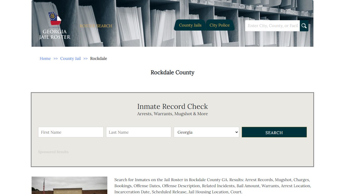 Rockdale County | Georgia Jail Inmate Search