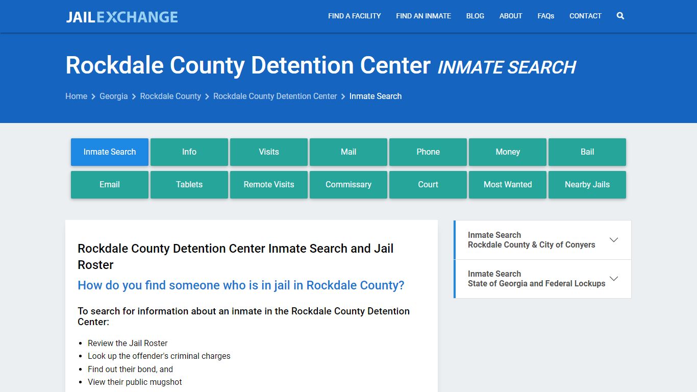 Rockdale County Detention Center Inmate Search - Jail Exchange