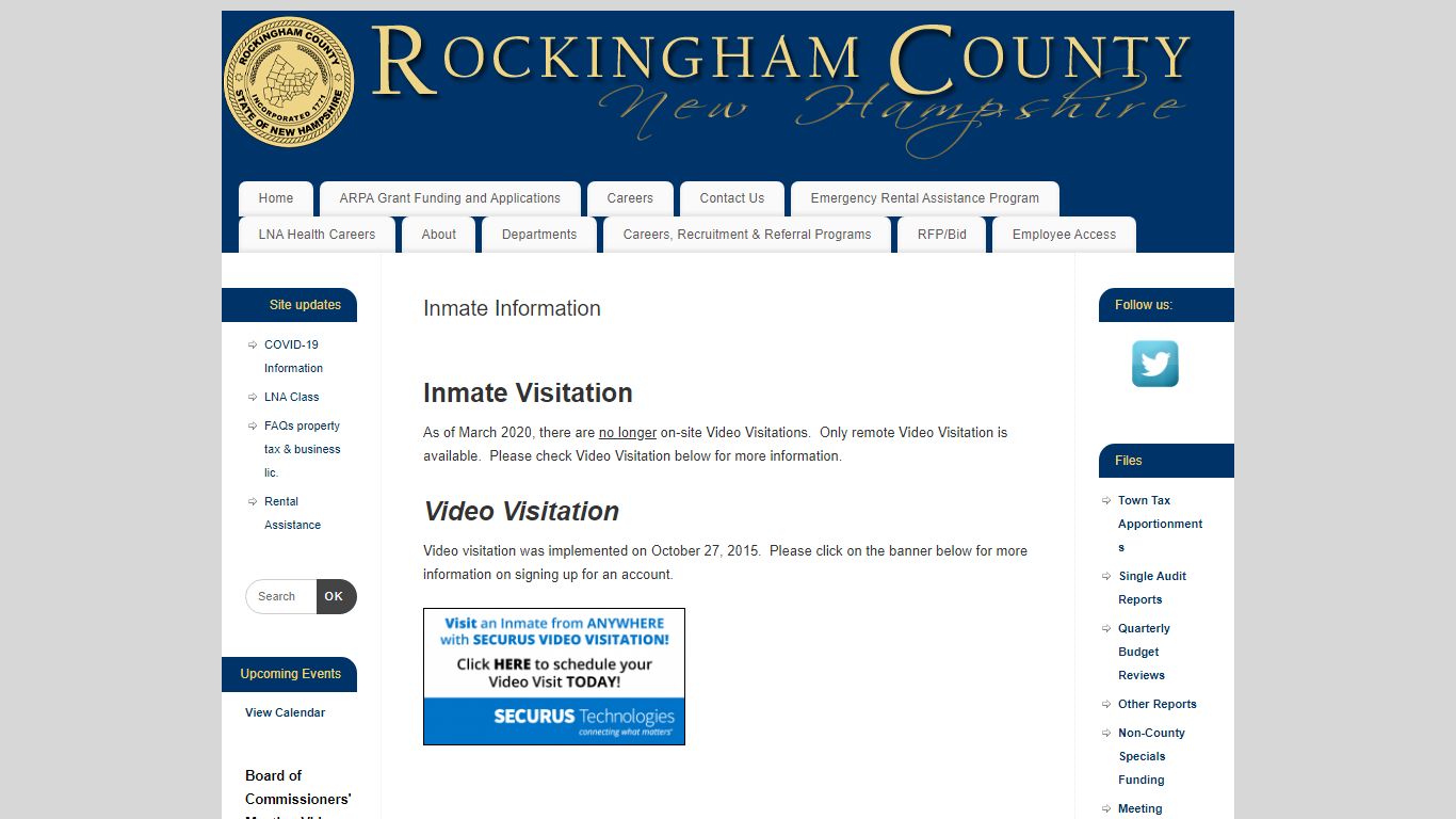 Inmate Information – Rockingham County, NH