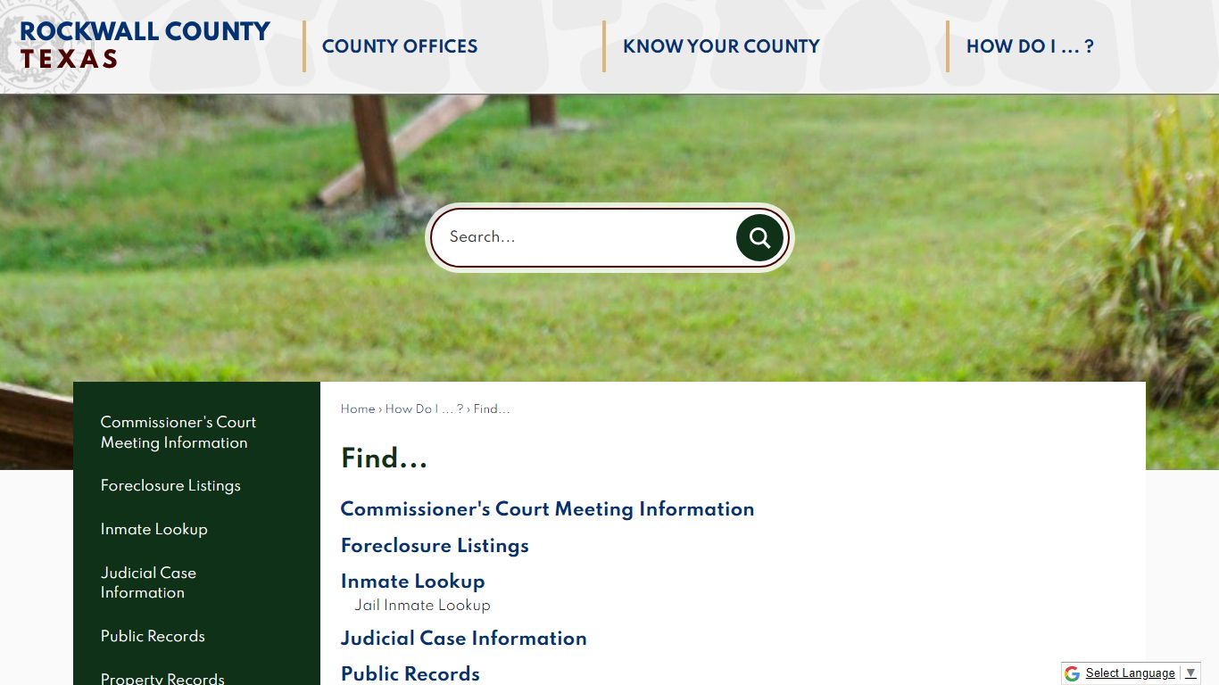 Find... | Rockwall County-Official Website