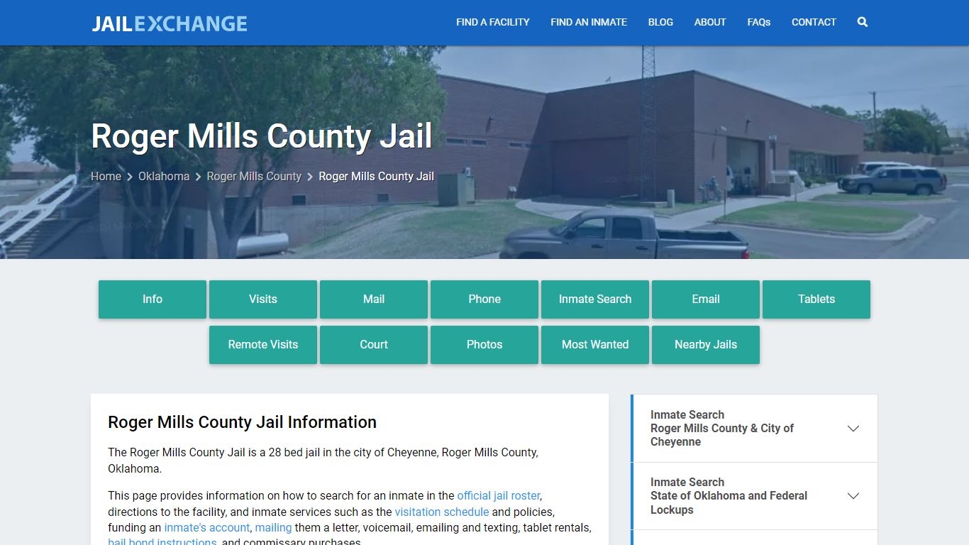 Roger Mills County Jail, OK Inmate Search, Information