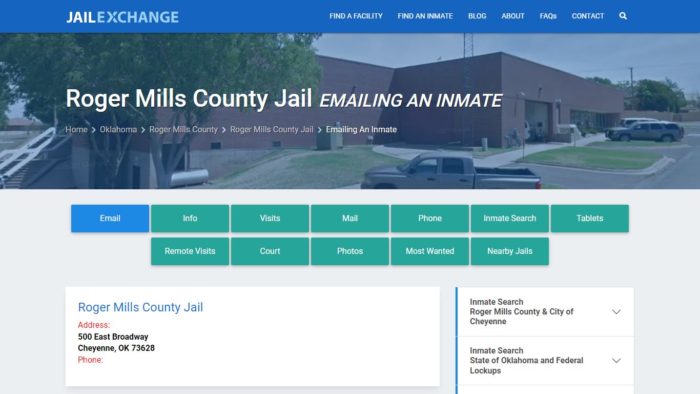 Inmate Text, Email - Roger Mills County Jail, OK - Jail Exchange