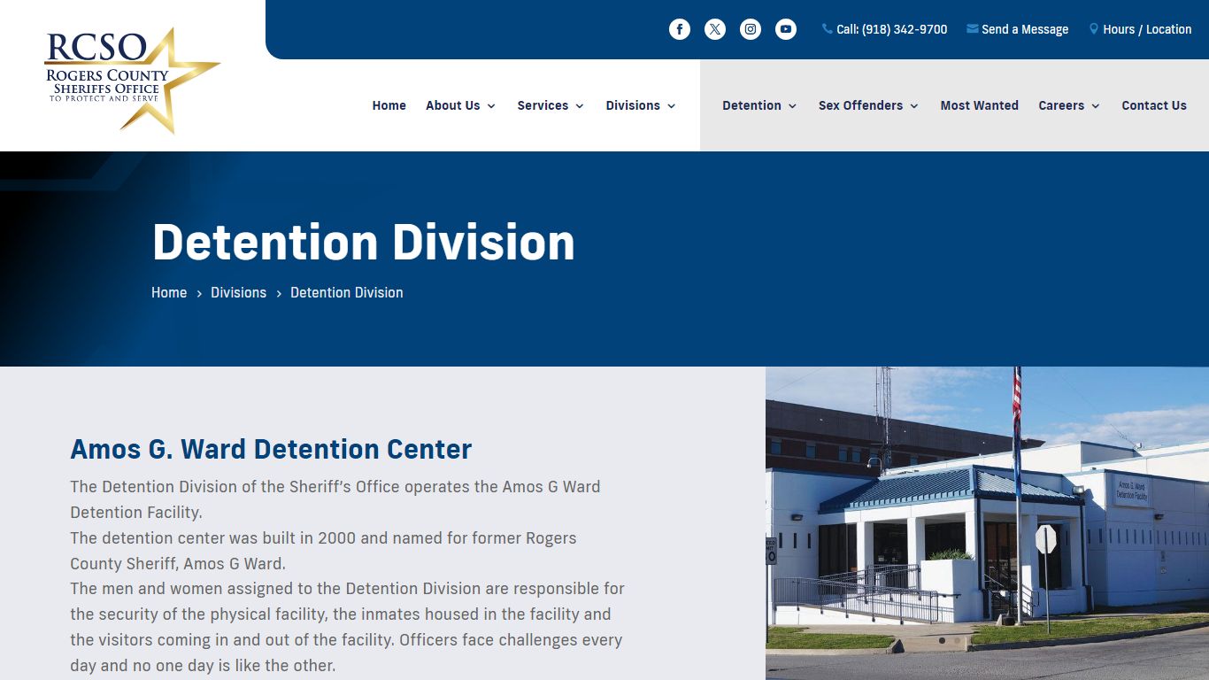 Detention Division | Rogers County Sheriff's Department
