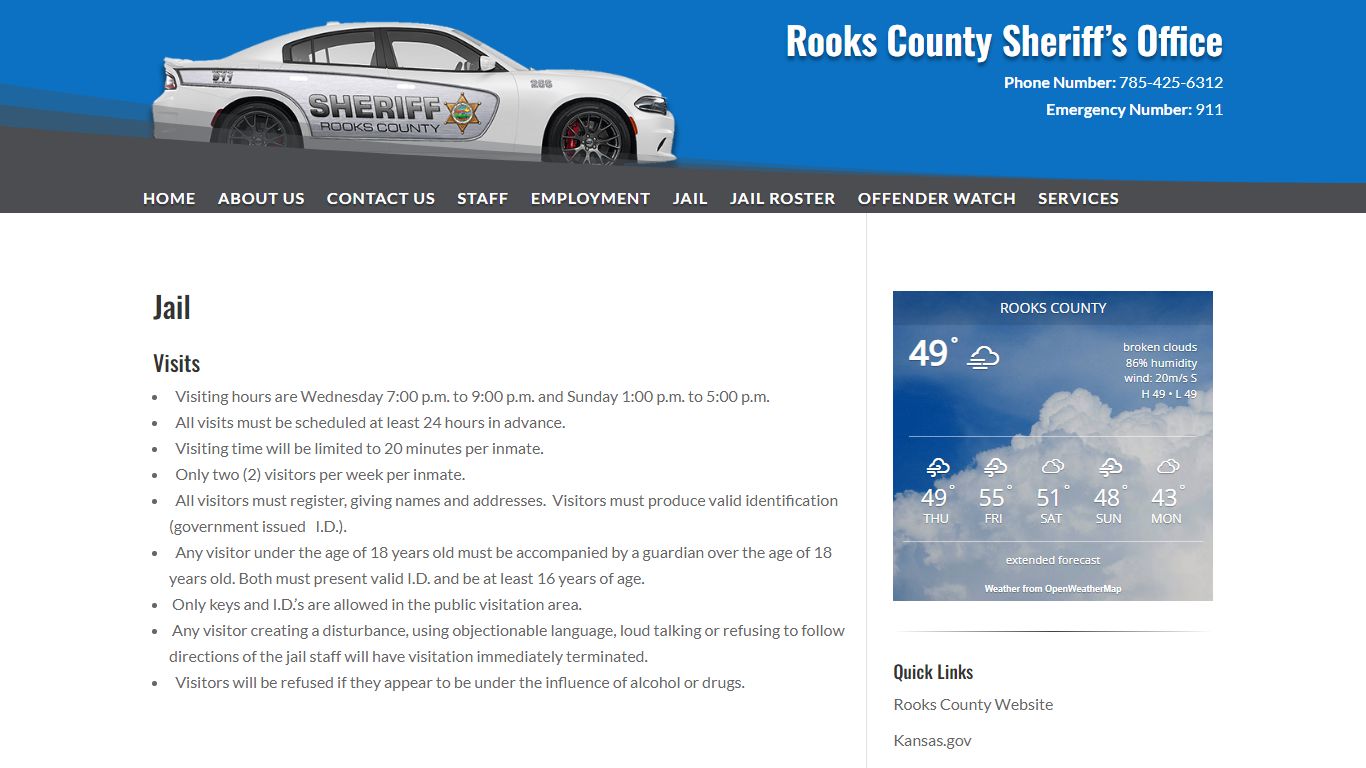 Jail | Rooks County Sheriff