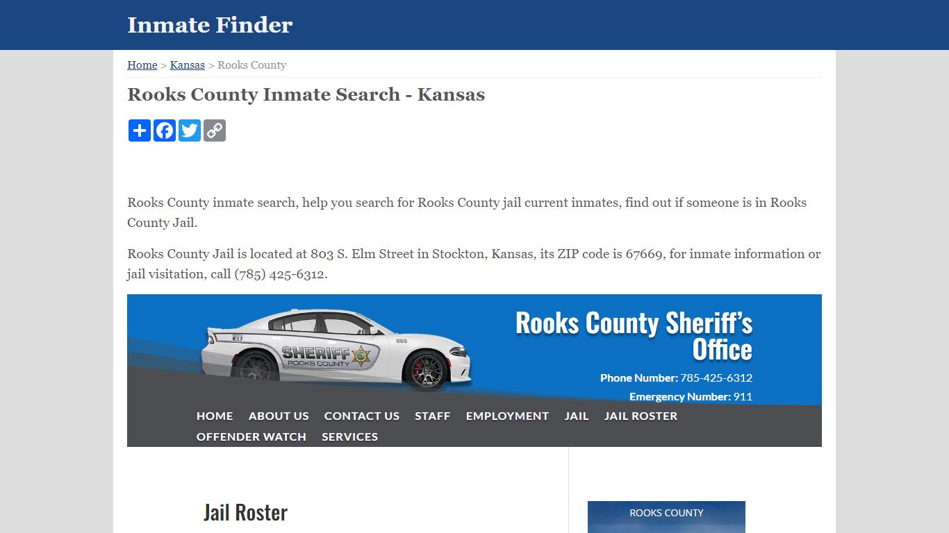 Rooks County Inmate Search - Kansas - Inmate Finder