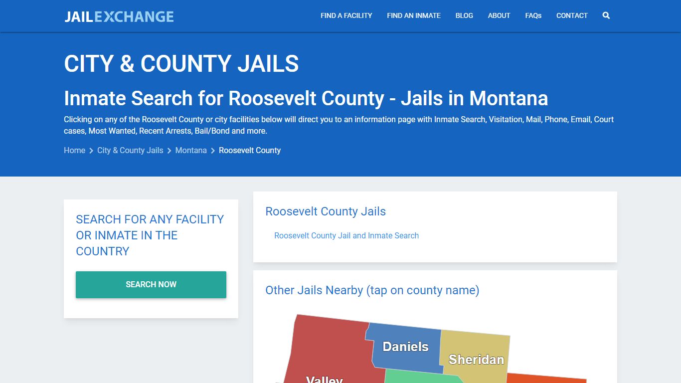 Inmate Search for Roosevelt County | Jails in Montana - Jail Exchange