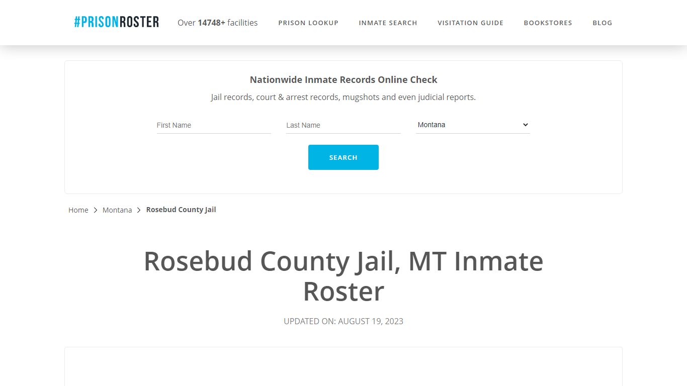 Rosebud County Jail, MT Inmate Roster - Prisonroster