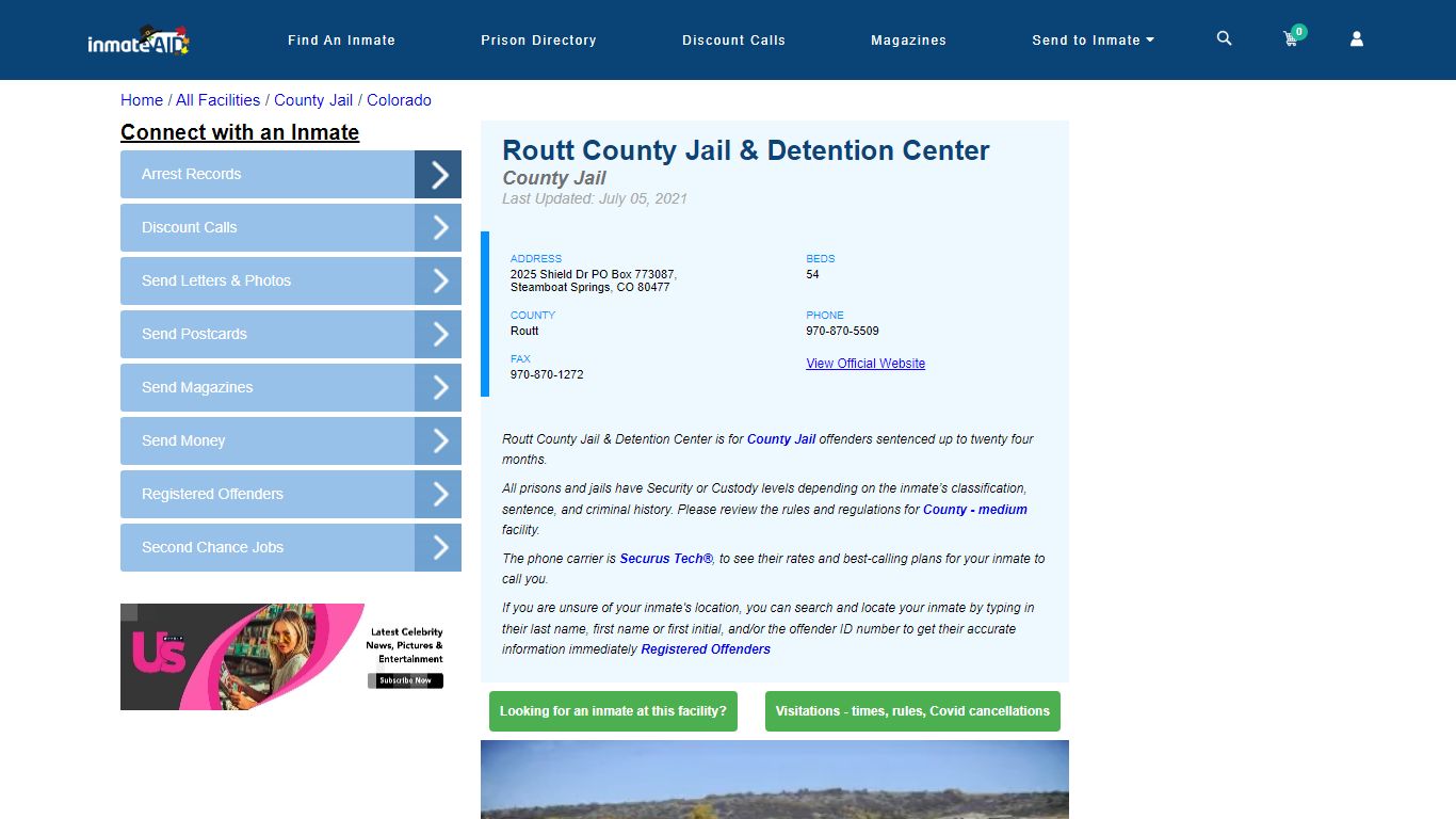 Routt County Jail & Detention Center - Inmate Locator - Steamboat ...