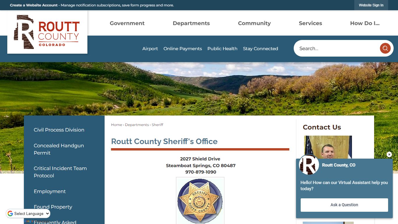Routt County Sheriff's Office | Routt County, CO - Official Website