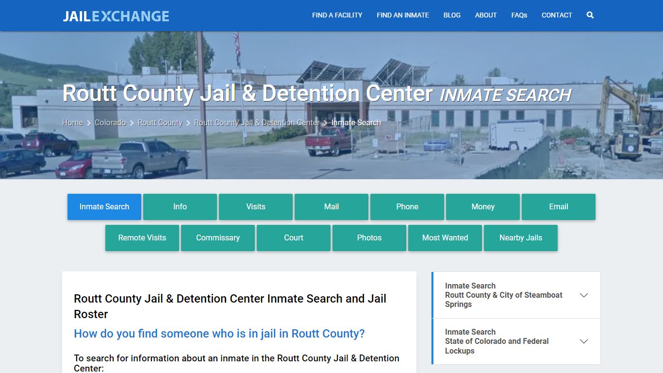 Routt County Jail & Detention Center Inmate Search
